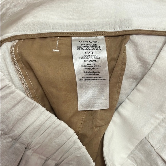 Vince White Cropped Ankle Pants Relaxed Fit - Picture 5 of 5